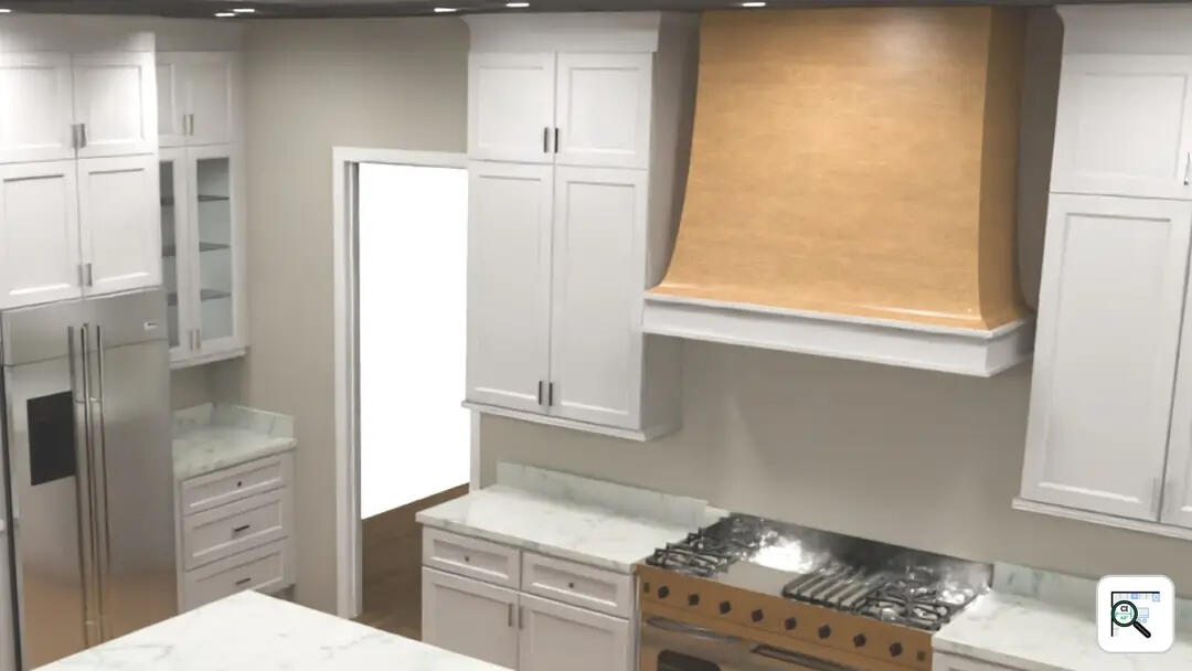 Fridge, tall storage and range wall concept
